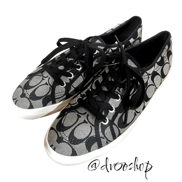 Coach Shoes - Coach Kalyn Women’s 10 Signature Quilted Canvas
Fashion Sneakers Blk/Wht NWT
